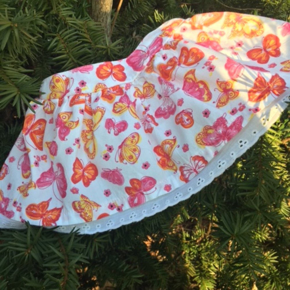 Cute, NWOT , 100% Cotton Dinet, Butterfly skirt 3-6 mths - Picture 3 of 6